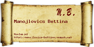 Manojlovics Bettina névjegykártya